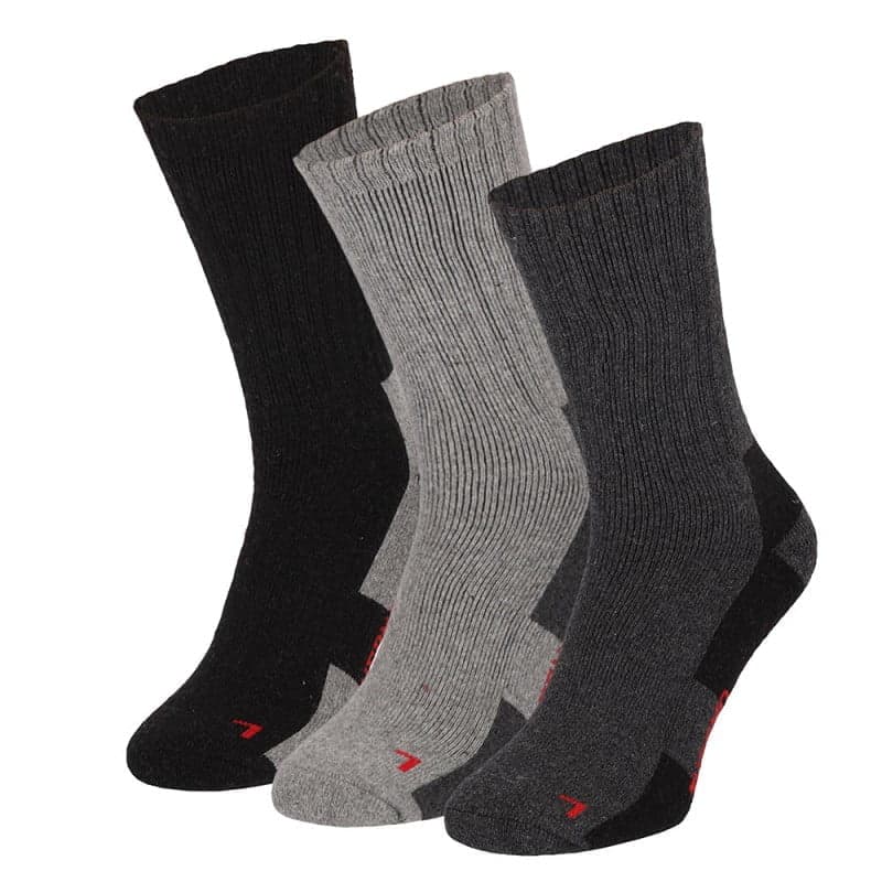 Thermo-Werksocken Aus Wolle – Grau Melange – 35-38