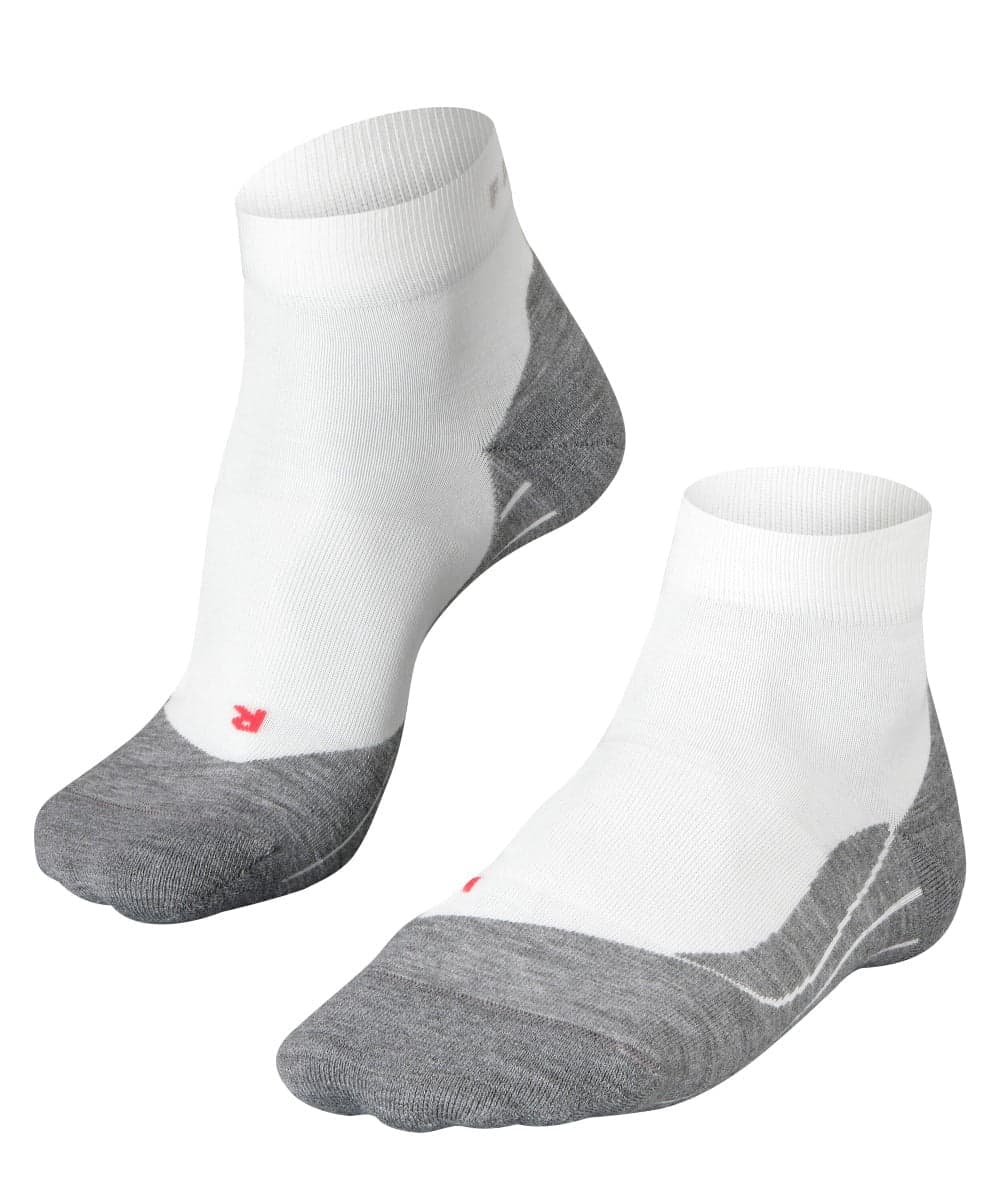 Ru4 Kurze Herren Laufsocken – Weiß – 44-45