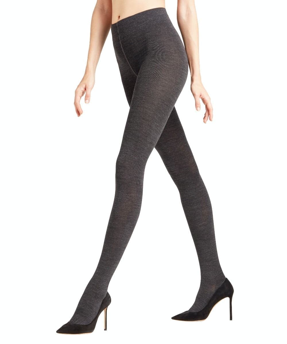 Softmerino Damenstrumpfhose – Anthrazit Meliert – M