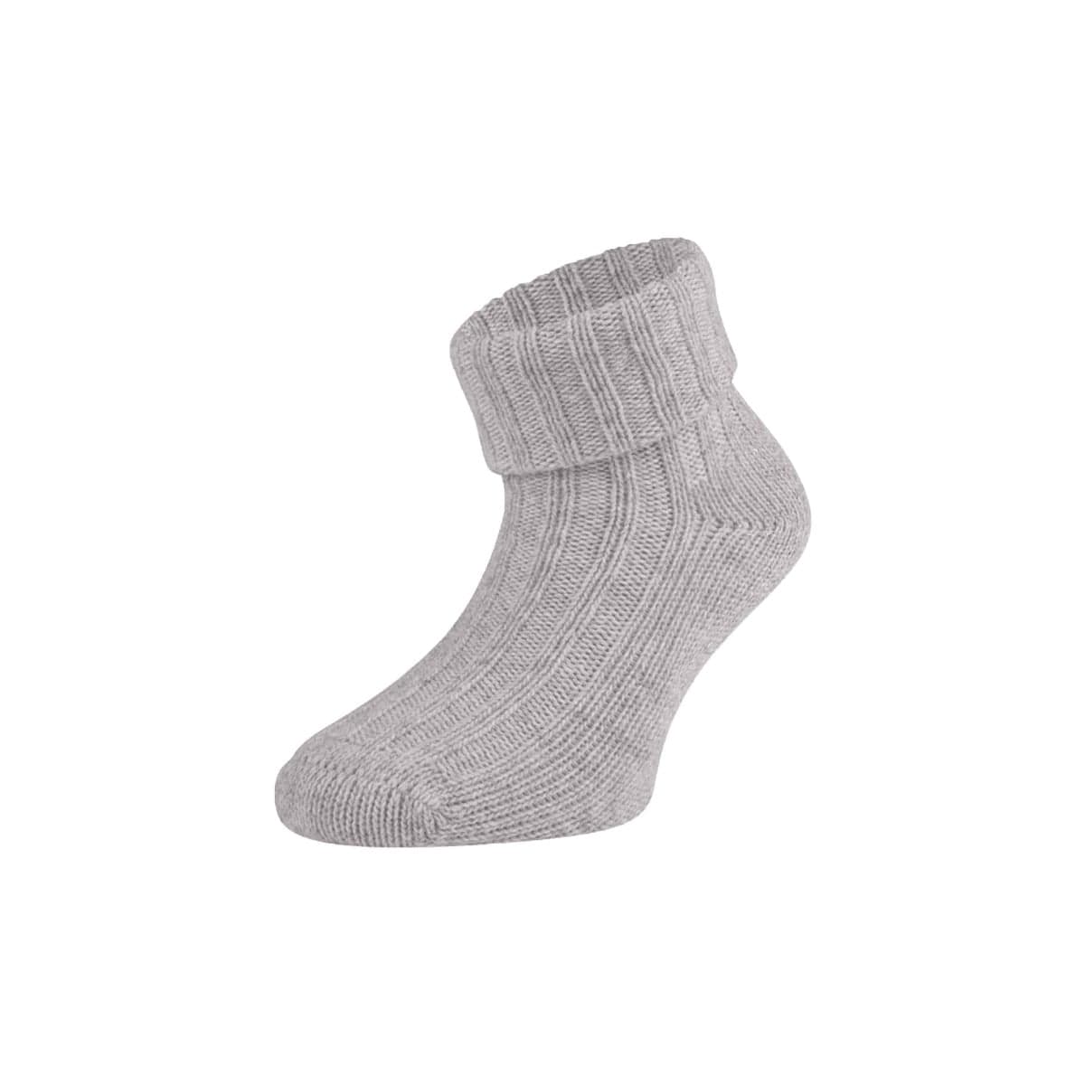 Babysocken Aus Biologischer Wolle – Hellsilber Mel. – 19-22