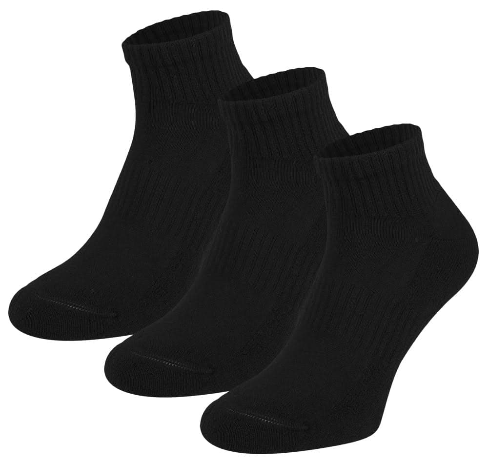 Halbhohe Sportsocken Mit Frottee-Sohle – Schwarz – 36-41