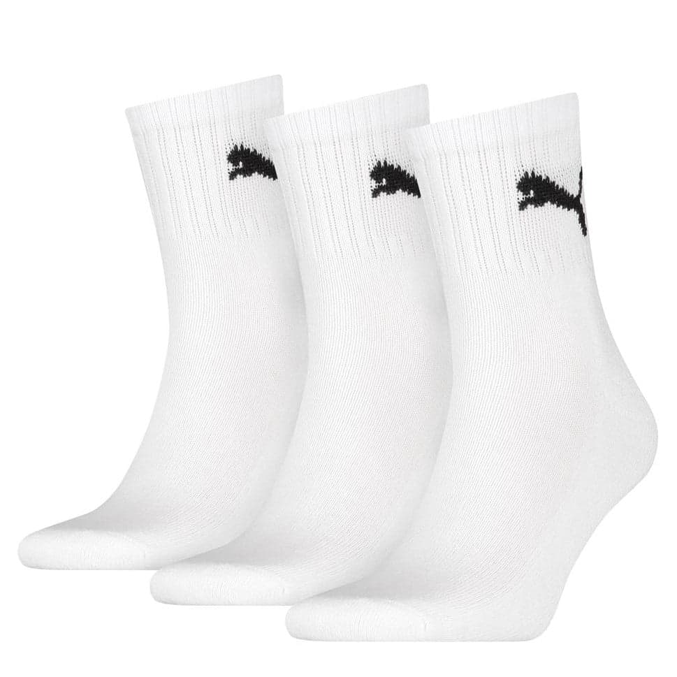 Halbhohe Sportsocken Aus Baumwolle 3 Paar – Weiß – 47-49