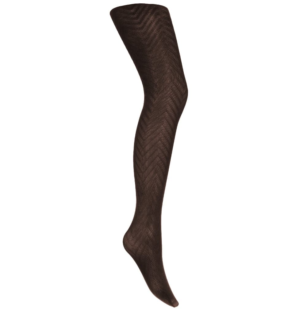Strumpfhose Mit Zigzag-Effekt – Mokka – Xxl