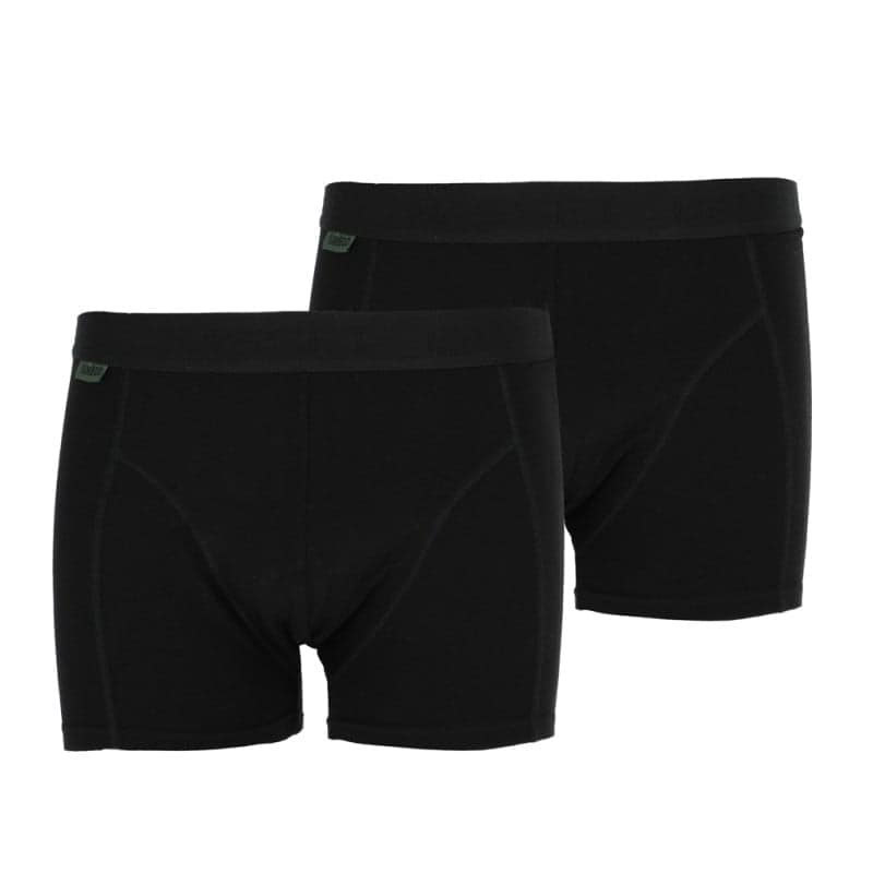 Boxershorts Basset Bambus 2er-Pack – Schwarz – S