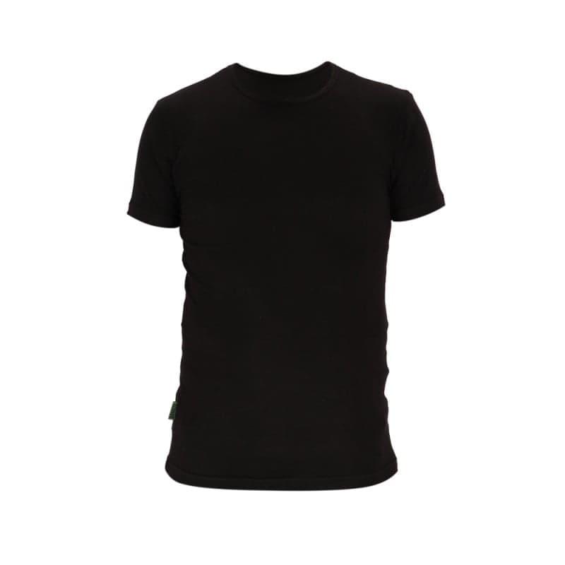 T-Shirt Runder Hals Basset Bambus – Schwarz – L