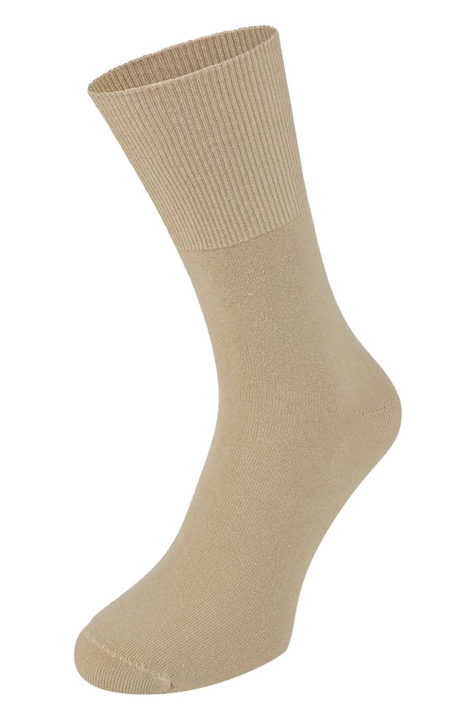 Baumwoll-Herrensocken Ohne Gummi – Hellbeige – 45-47