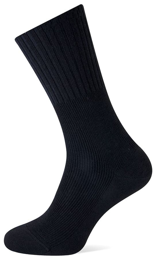 Wollherensocken Ohne Gummi – Schwarz – 41-43