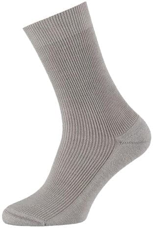 Wollherensocken Mit Frotteesohle – Hellgrau Melange – 39-42