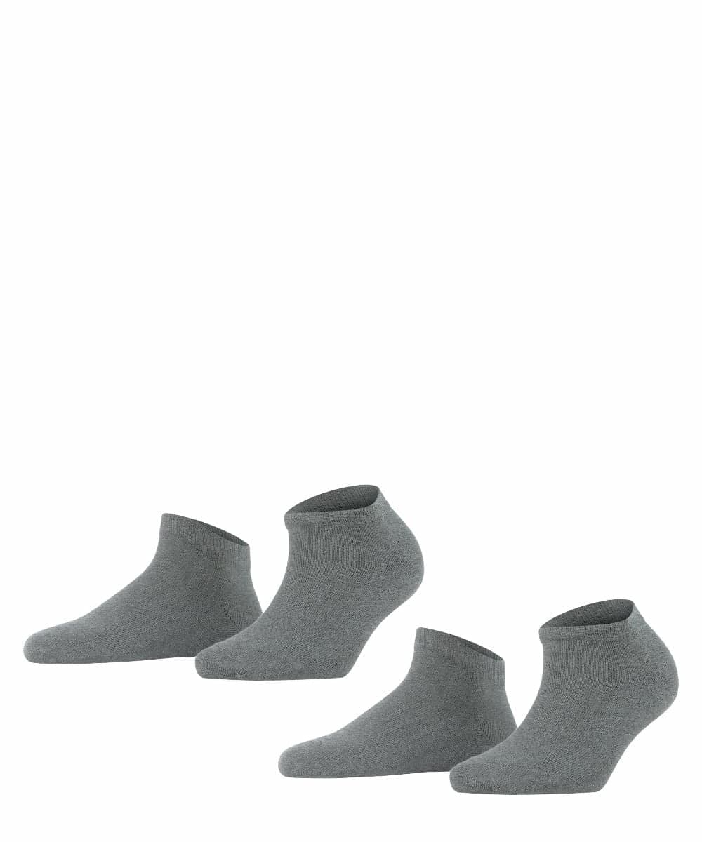 Happy 2-Pack Damen Sneakersocken – Hellgrau Melange – 39-42