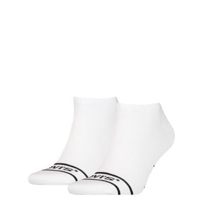Sneaker-Socken Mit Markenname – Weiß – 35-38