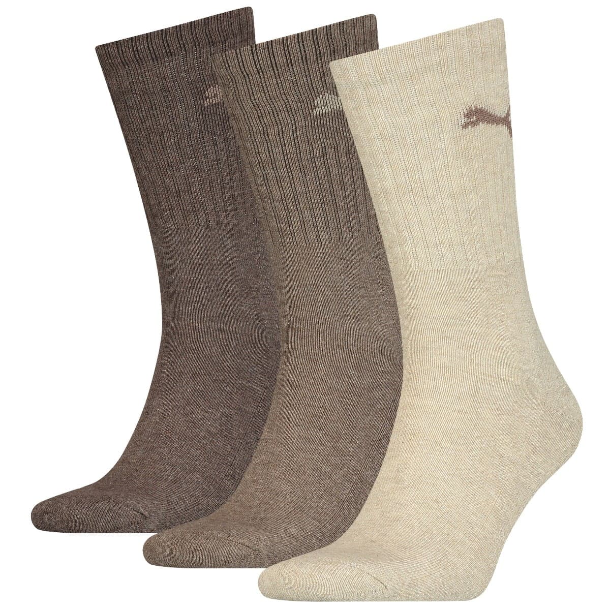 Sportsocken Mit Frottee-Sohle – Hellbraun Melange – 35-38