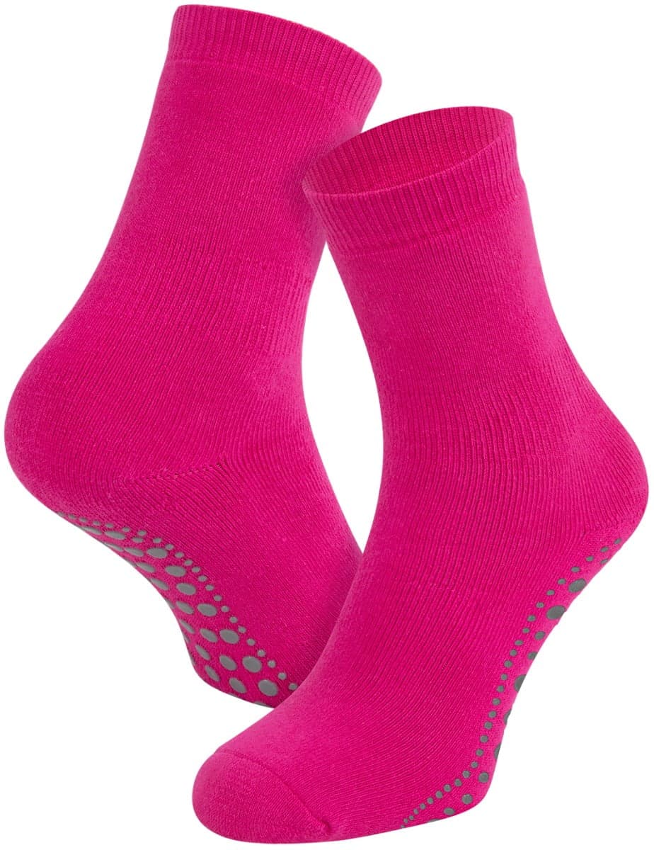 Rutschfeste Kindersocken Aus Baumwolle – Fuchsia – 27-30
