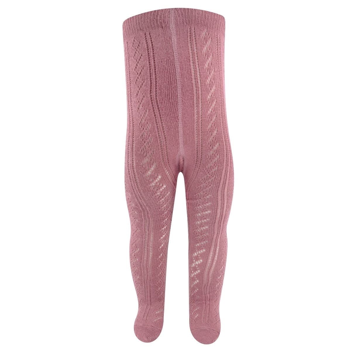Kinderstrumpfhose Aus Baumwolle Ajour – Dusty Rose – 68