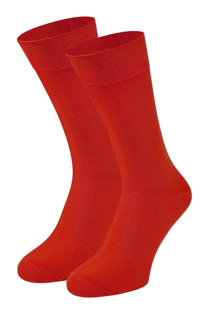 Klassische Herrensocken Aus Baumwolle 2er-Pack – Rot – 43-46