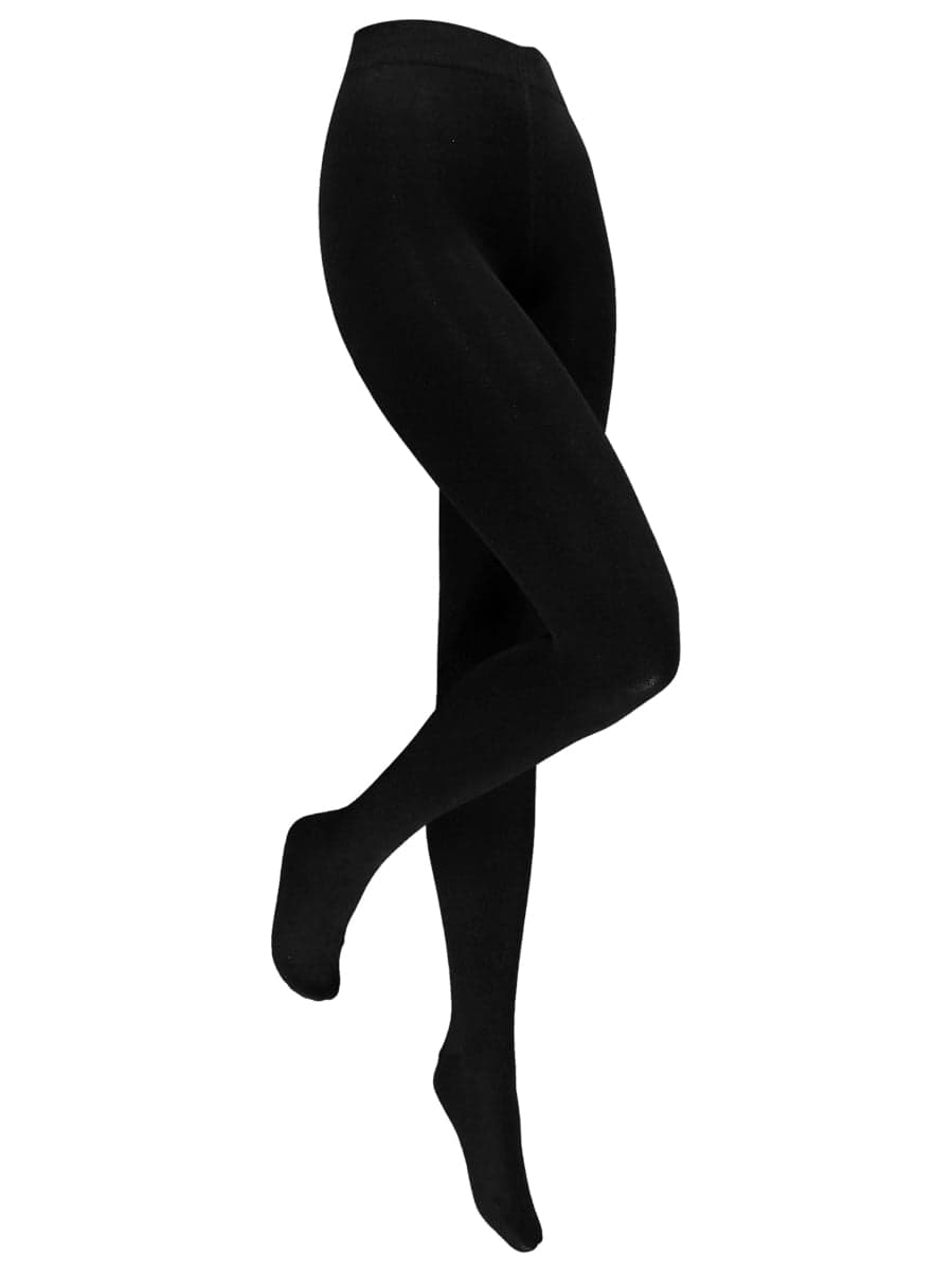 Damenstrumpfhose Aus Baumwolle – Schwarz – L-Xl