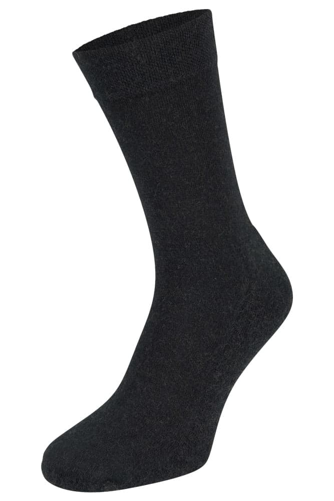 Bambussocken Mit Wolle Und Frotteesohle – Schwarz – 35-38