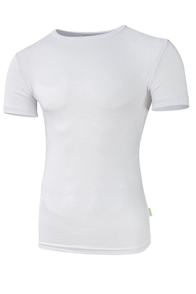 Bamboo T-Shirt Mit Rundhalsausschnitt – Weiß – L