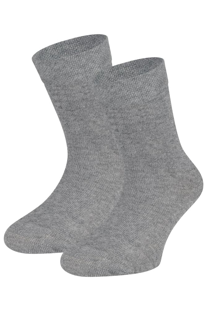 Baumwollkindersocken – Grau Melange – 31-34