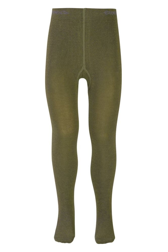 Kinderstrumpfhose Aus Baumwolle – Olive – 80-86