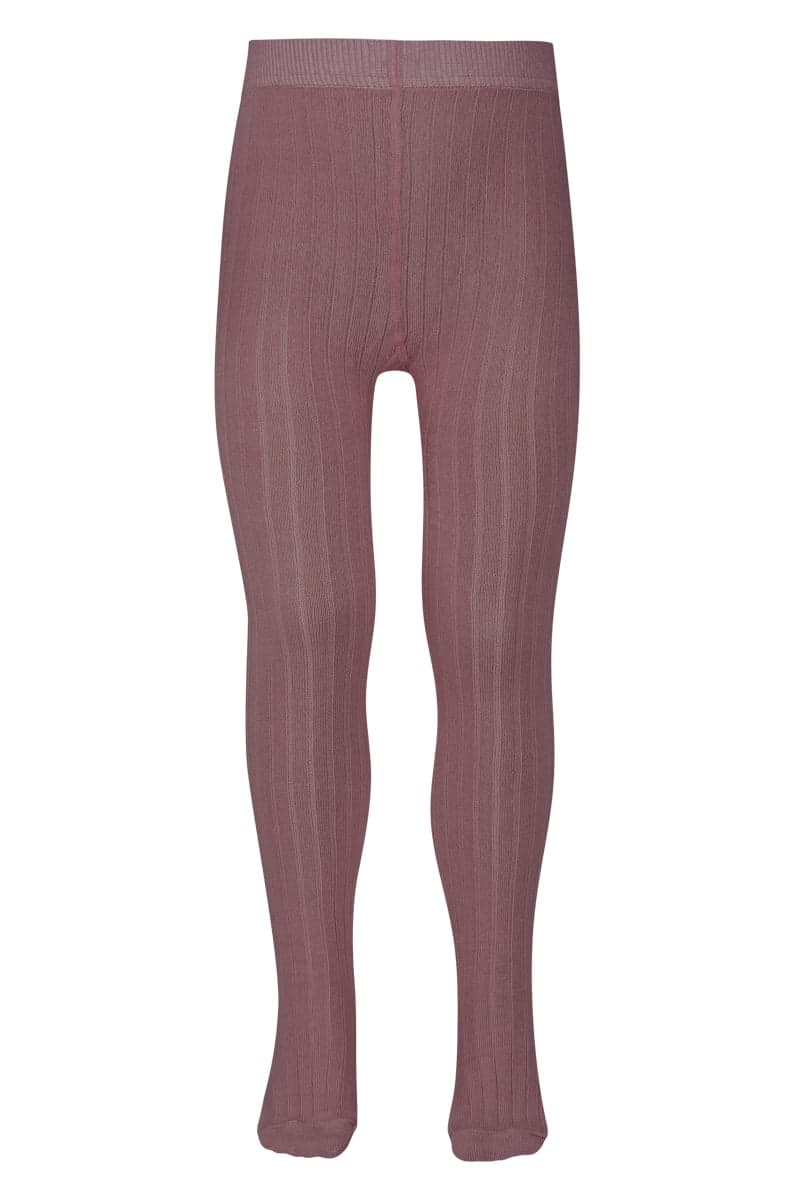 Rib Kinderstrumpfhose Aus Baumwolle – Dusty Rose – 80-86