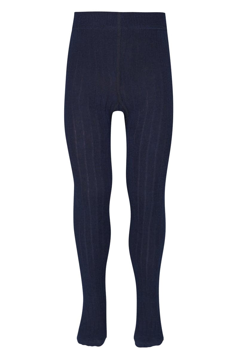 Ripp-Kinderstrumpfhose Aus Baumwolle – Marine – 80-86