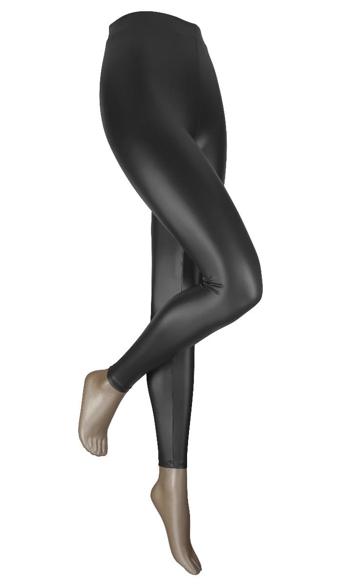 Lederlook Leggings – Schwarz – L-Xl
