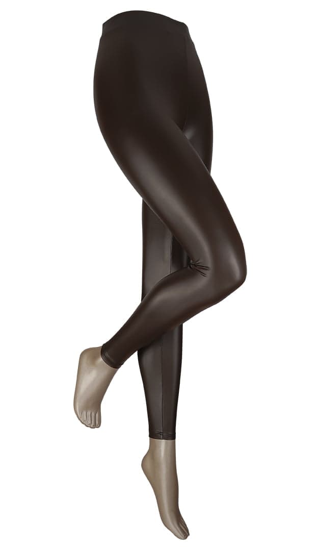 Lederlook Leggings – Braun – Xxl