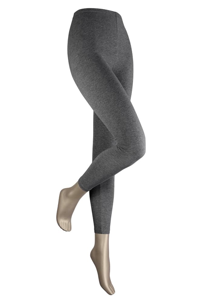 Lange Damenleggings Aus Baumwolle – Anthrazit – L-Xl