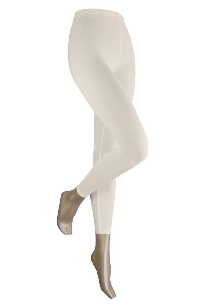 Lange Damenleggings Aus Baumwolle – Ecru – Xxl