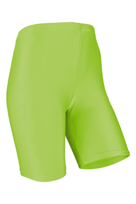 Damen Short Legging Glänzend – Limette – S-M
