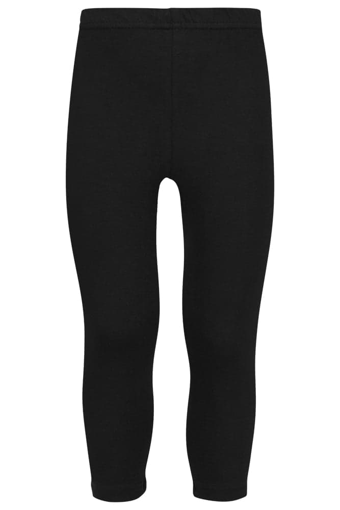 Lange Kinderleggings Aus Baumwolle – Schwarz – 104-110
