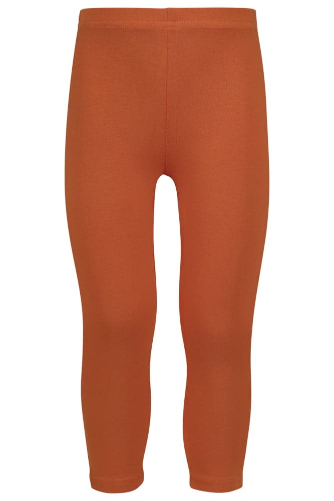 Lange Kinderleggings Aus Baumwolle – Brique – 128-134