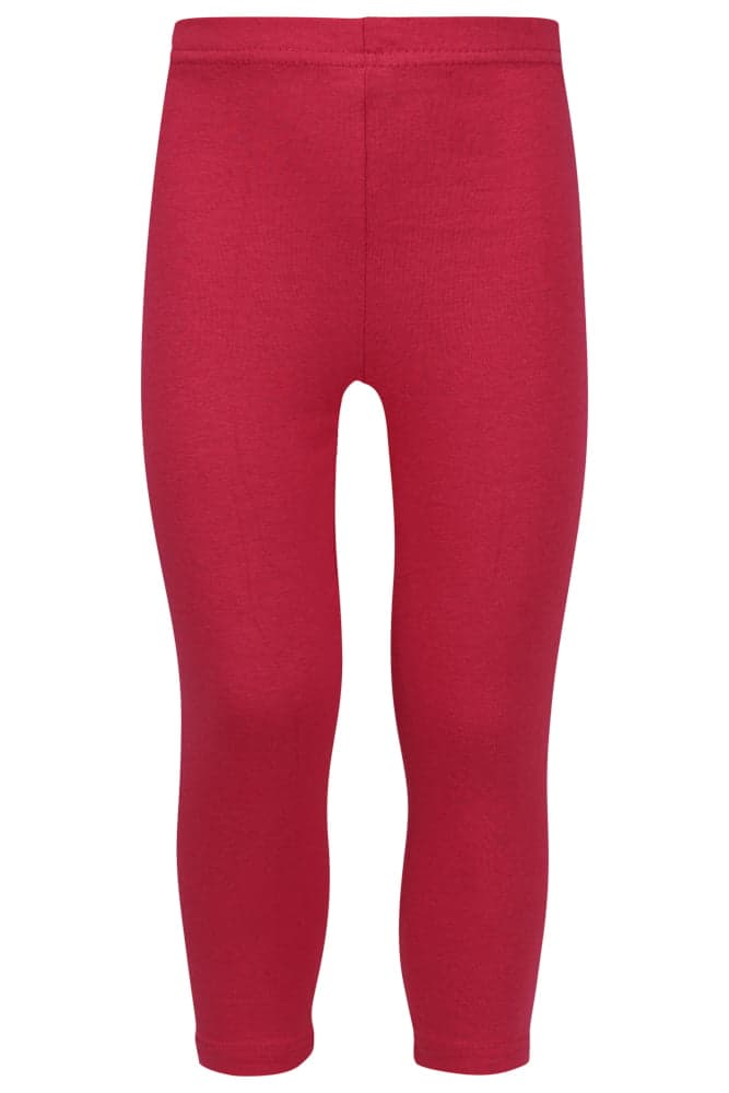 Lange Kinderleggings Aus Baumwolle – Fuchsia – 116-122