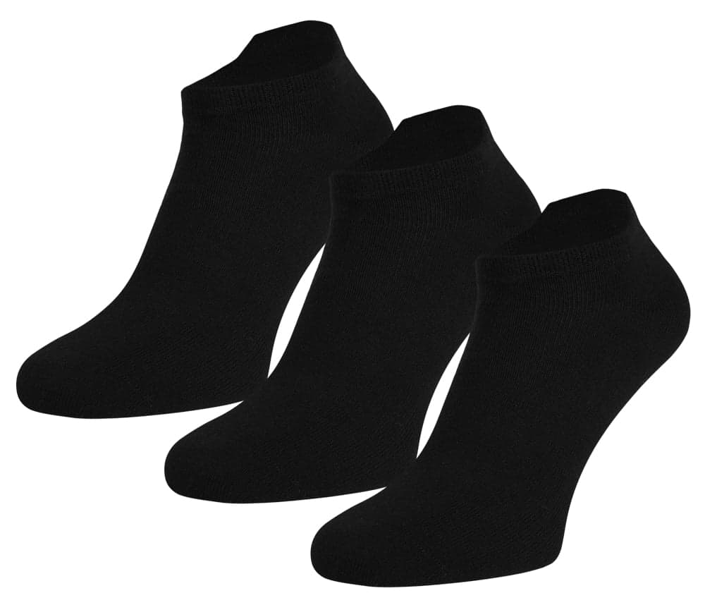 Teckel Sneakersocken 3er-Pack – Schwarz – 19-22