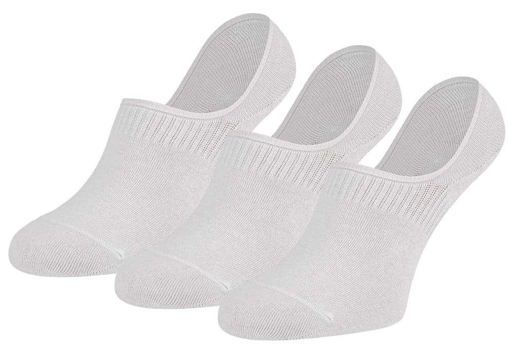 No Show Unsichtbar 3er-Pack – Weiß – 36-41