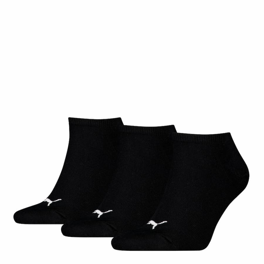 Unisex Sneaker Schlicht 3er-Pack – Schwarz – 47-49