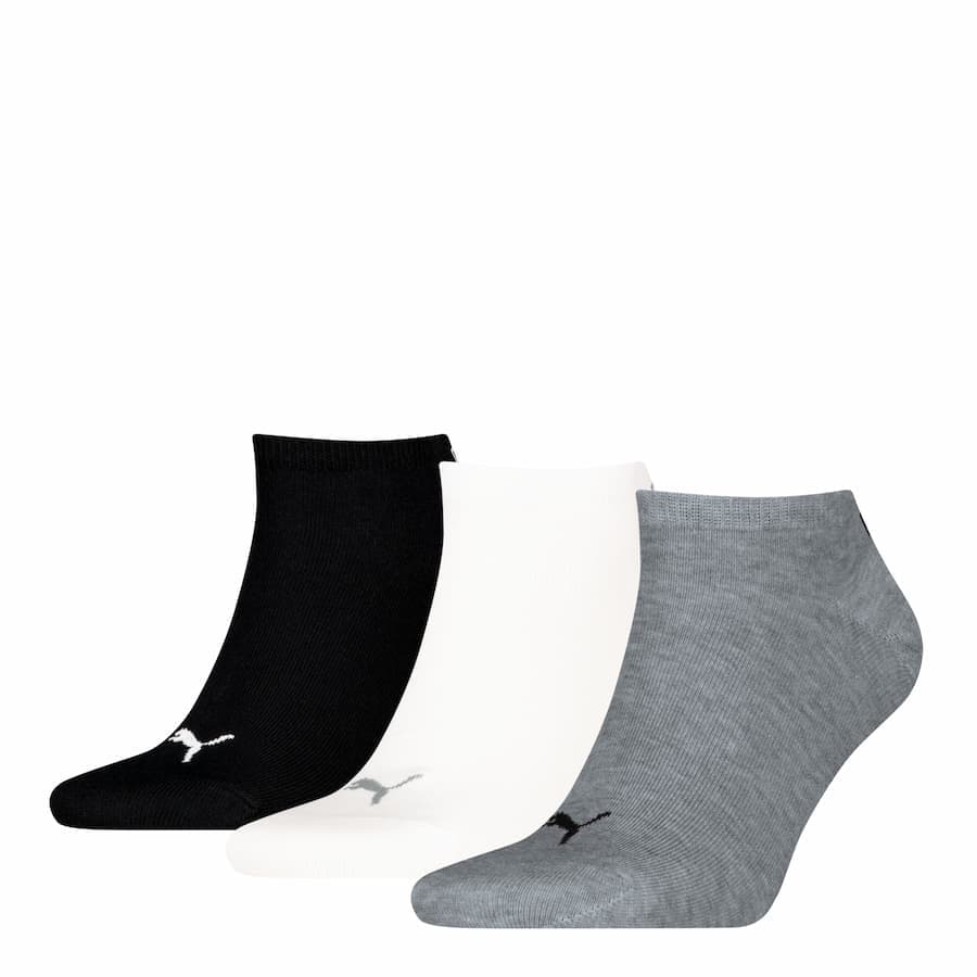 Unisex Sneaker Schlicht 3er-Pack – Grau Weiß Schwarz – 39-42
