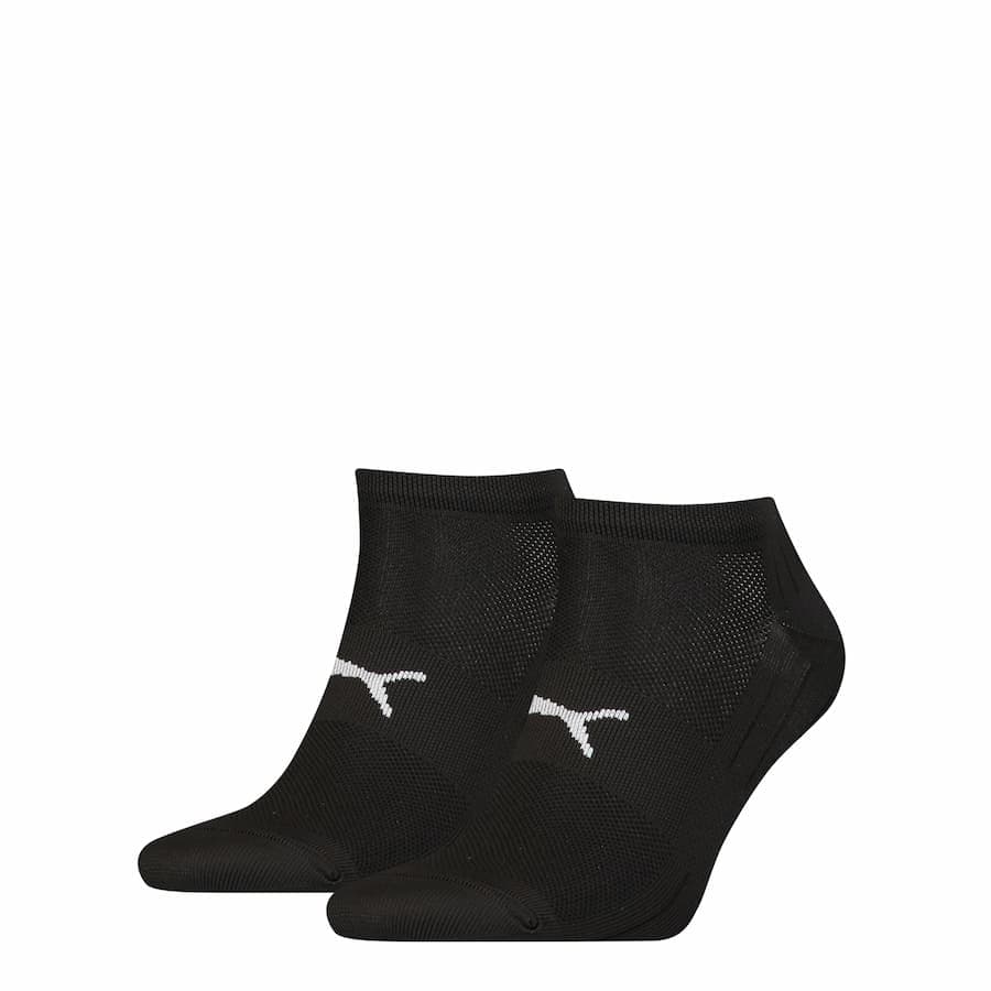 Unisex Viertel Sportsocken 2 Paar – Schwarz – 39-42