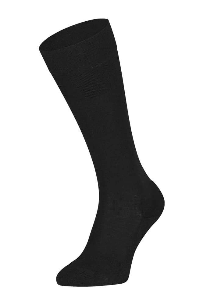 S14 Vip Dünne Merino-Kniestrümpfe Mit Frottee-Sohle – Schwarz – 43-45