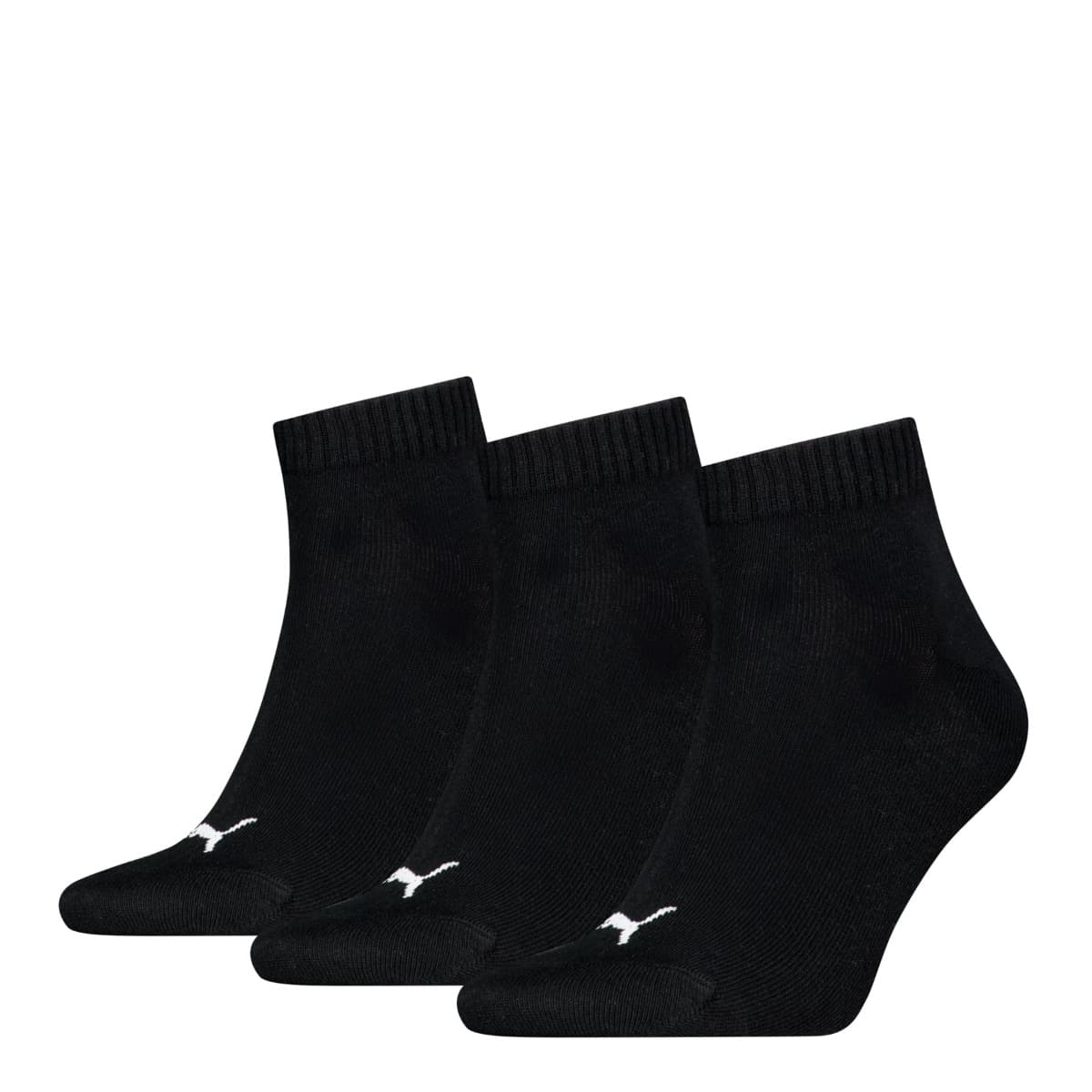 Unisex Viertelsocken - Schwarz - 47-49 - 3 Paar