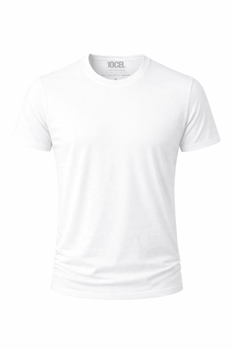 Herren T-Shirt Mit Rundhalsausschnitt Aus Tencel - Weiß - L