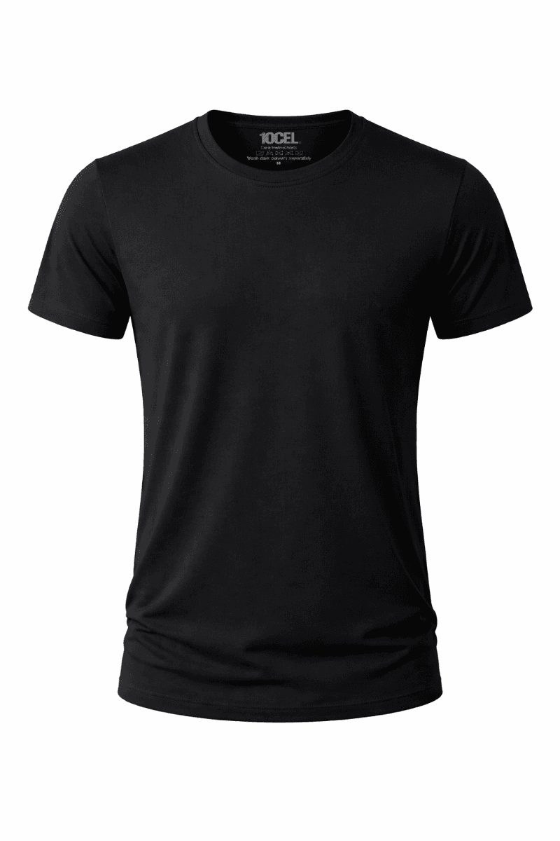 Herren T-Shirt Mit Rundhalsausschnitt Aus Tencel - Schwarz - Xl