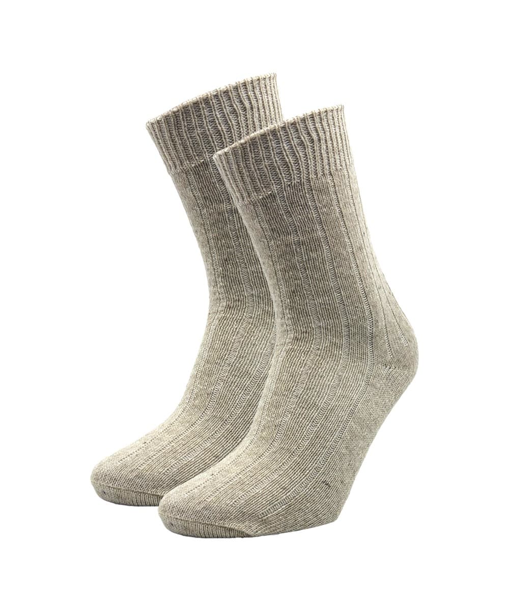 Lammwollsocken - Beige - 35-38 - 2 Paar