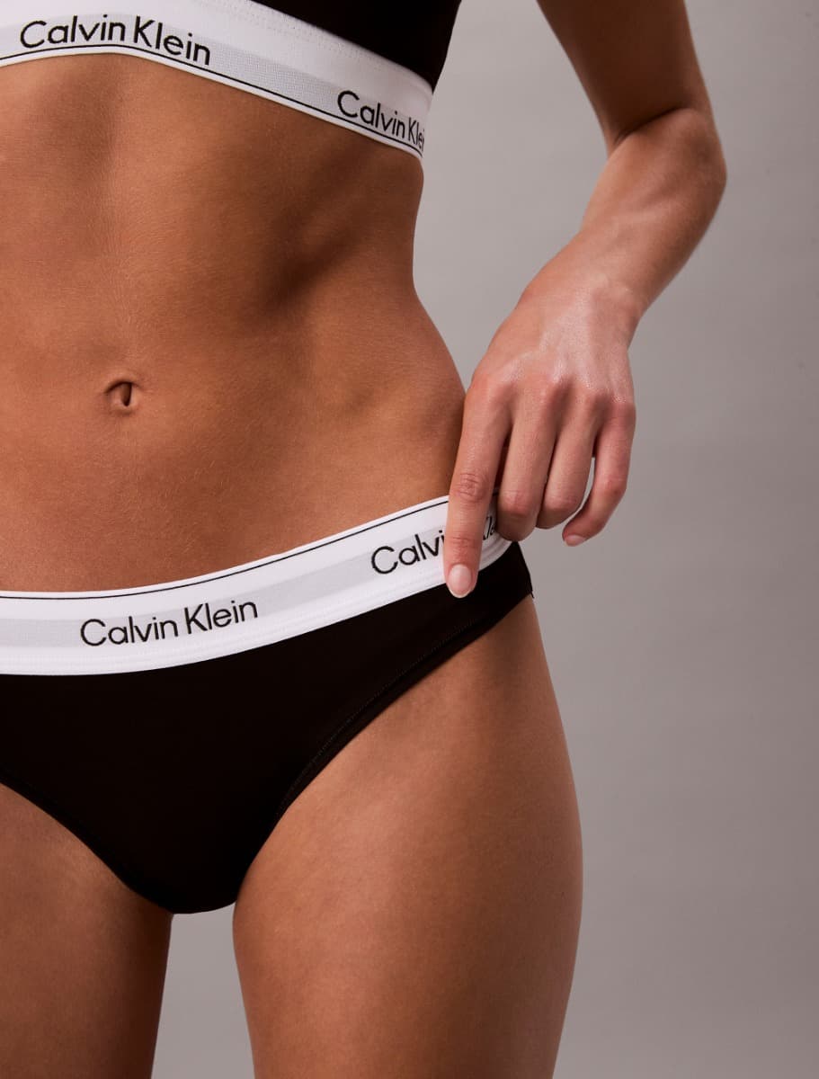Bikini-Slip Aus Baumwolle Und Modal - Schwarz - Xl