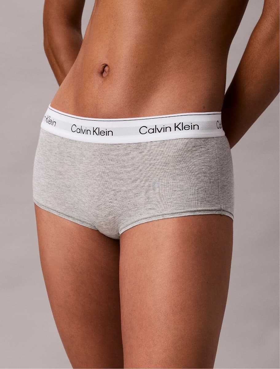 Boyshorts Aus Baumwolle Und Modal - Grau Melange - S