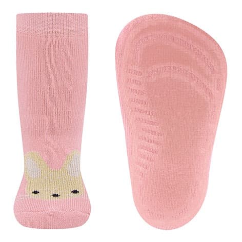 Rutschfeste Kindersocken Mit Hase - Hell Wildrose - 25-26