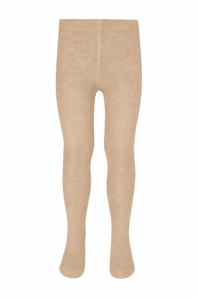 Mädchen Baumwollstrumpfhose Mit Glitzer - Beige - 110-116