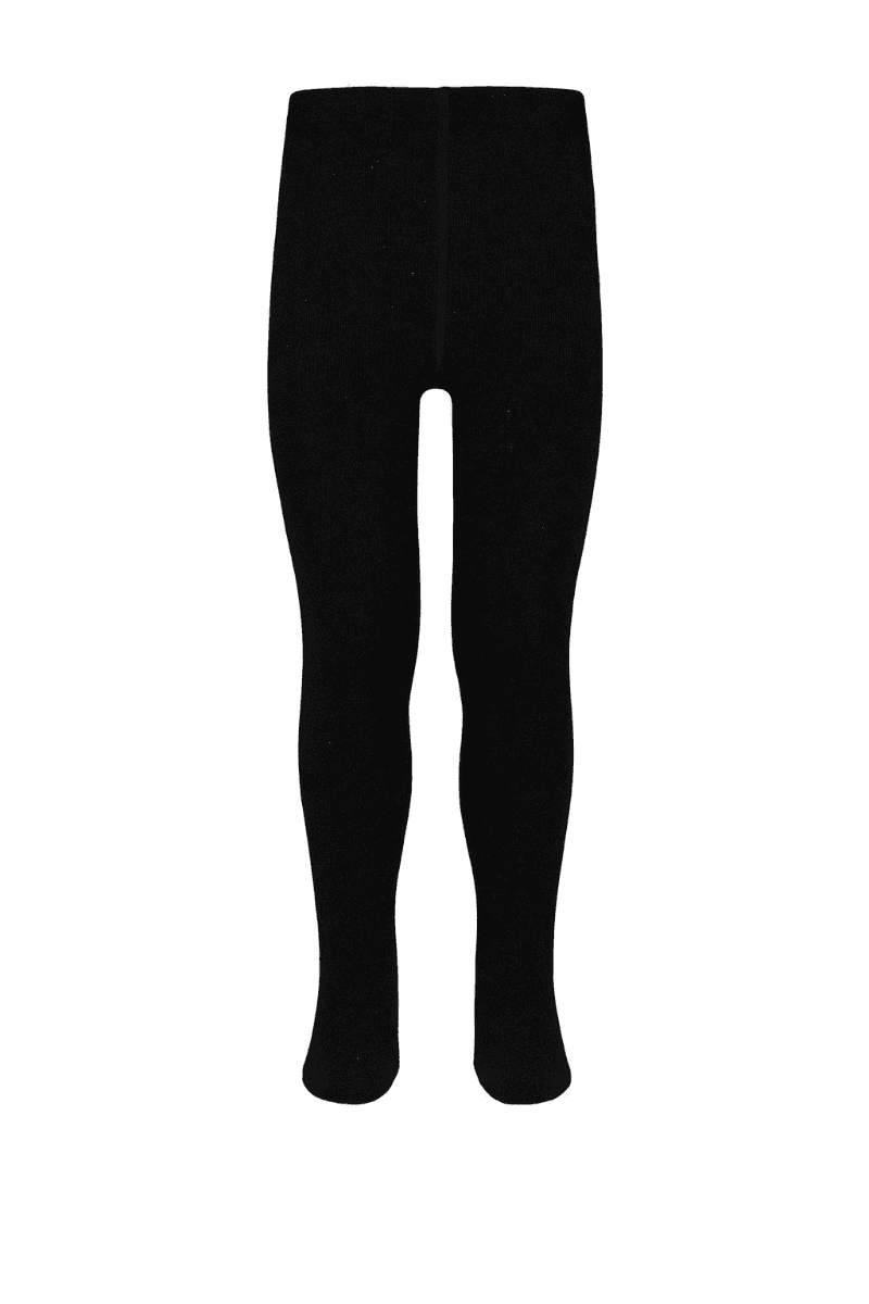 Mädchen Baumwollstrumpfhose Mit Glitzer - Schwarz - 134-146