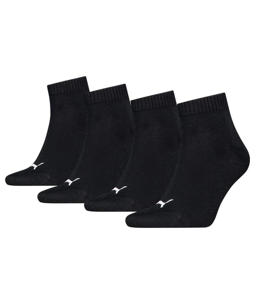 Unisex Viertelsocken - Vorteilspaket 3+1 - Schwarz - 43-46