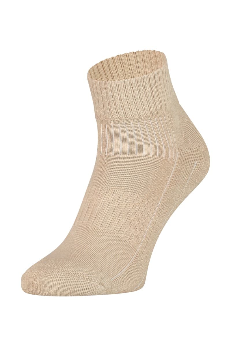 Kurze Sportsocken Aus Baumwolle 3-Paar – Beige – 43-46
